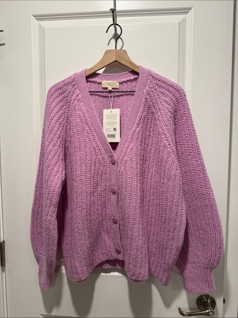 Sezane Basile Cardigan Mauve - Size XL